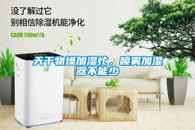 天干物燥加濕忙，噴霧加濕器不能少