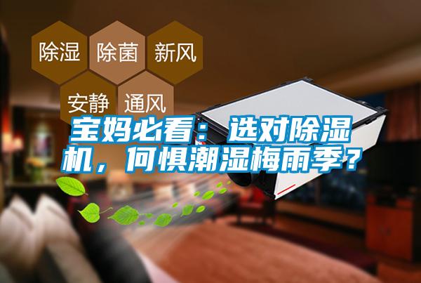 寶媽必看：選對(duì)除濕機(jī)，何懼潮濕梅雨季？