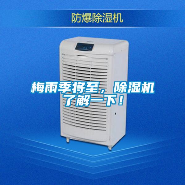 梅雨季將至，除濕機了解一下！