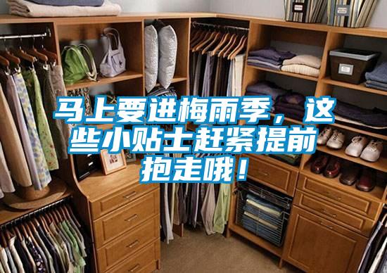 馬上要進(jìn)梅雨季，這些小貼士趕緊提前抱走哦！