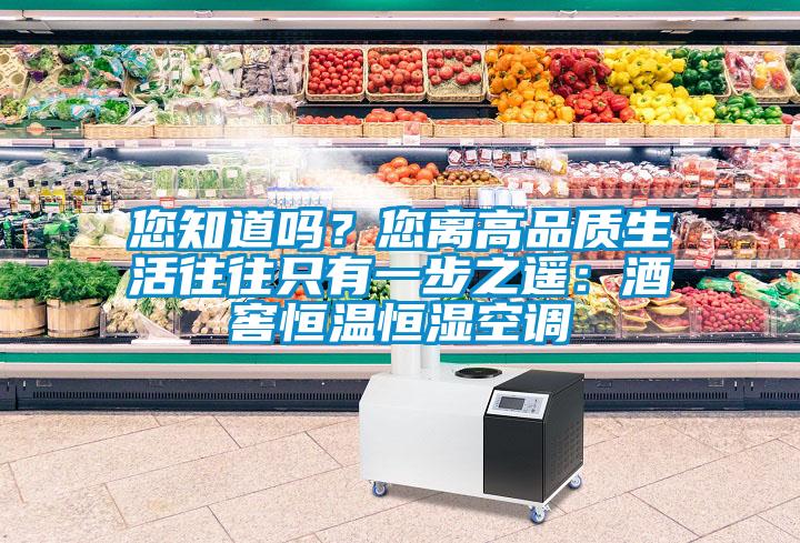 您知道嗎？您離高品質生活往往只有一步之遙：酒窖恒溫恒濕空調