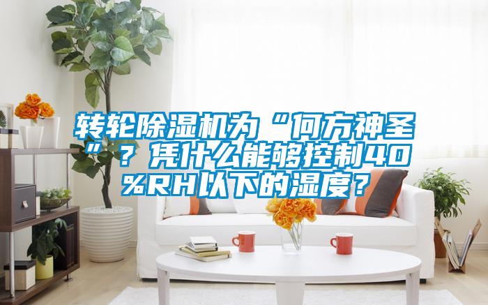 轉(zhuǎn)輪除濕機(jī)為“何方神圣”？憑什么能夠控制40%RH以下的濕度？