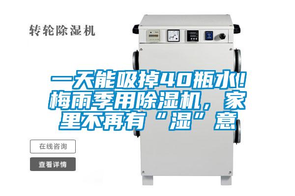 一天能吸掉40瓶水！梅雨季用除濕機(jī)，家里不再有“濕”意