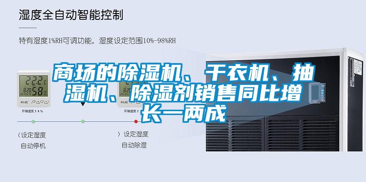 商場的除濕機、干衣機、抽濕機、除濕劑銷售同比增長一兩成
