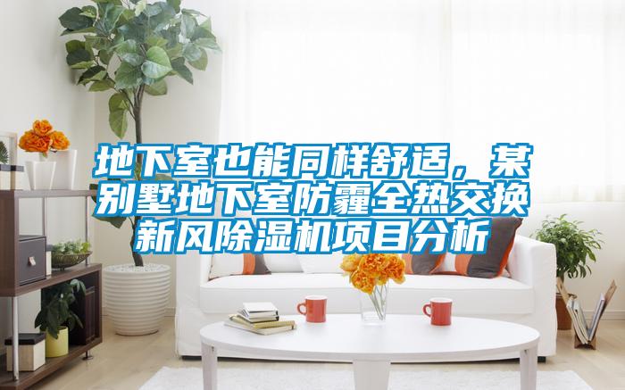 地下室也能同樣舒適，某別墅地下室防霾全熱交換新風(fēng)除濕機(jī)項(xiàng)目分析
