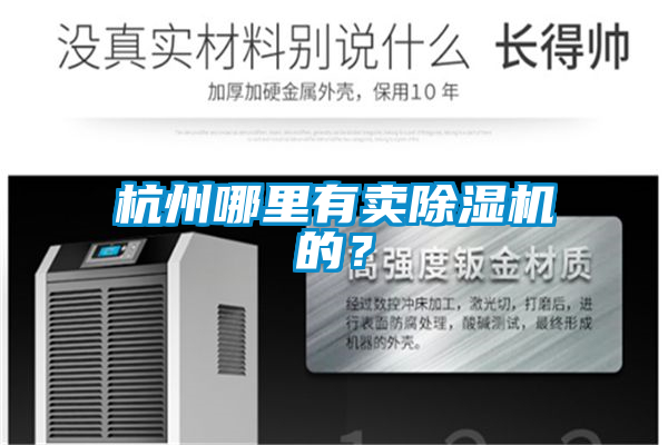 杭州哪里有賣除濕機的？