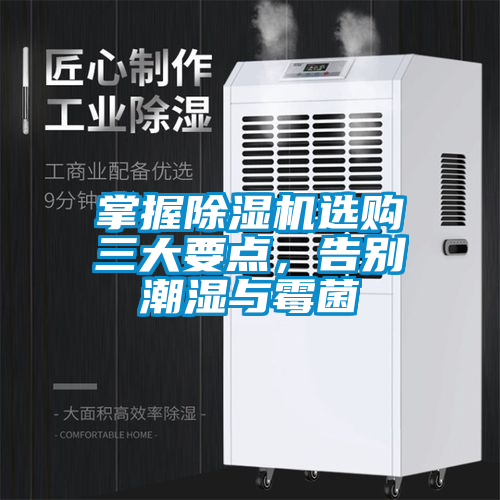 掌握除濕機選購三大要點，告別潮濕與霉菌
