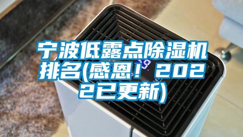 寧波低露點(diǎn)除濕機(jī)排名(感恩！2022已更新)