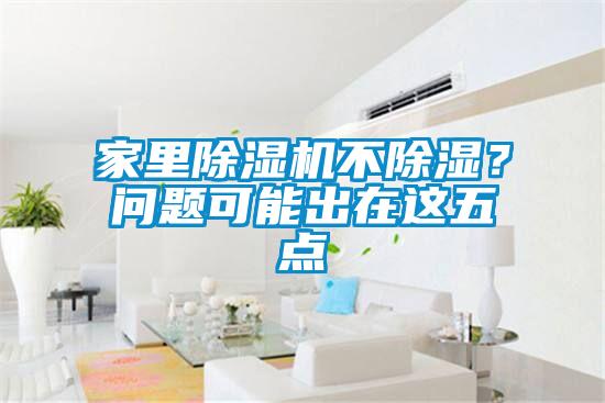 家里除濕機(jī)不除濕？問題可能出在這五點(diǎn)