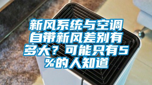 新風(fēng)系統(tǒng)與空調(diào)自帶新風(fēng)差別有多大？可能只有5%的人知道
