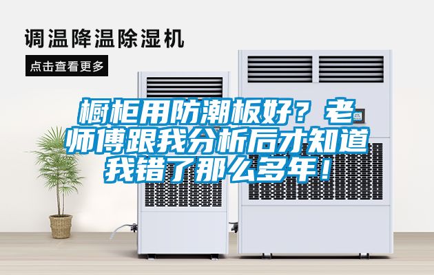 櫥柜用防潮板好？老師傅跟我分析后才知道我錯了那么多年！