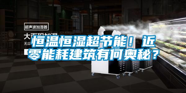 恒溫恒濕超節(jié)能！近零能耗建筑有何奧秘？
