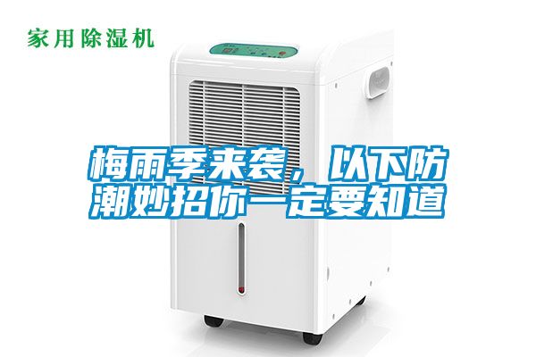 梅雨季來襲，以下防潮妙招你一定要知道