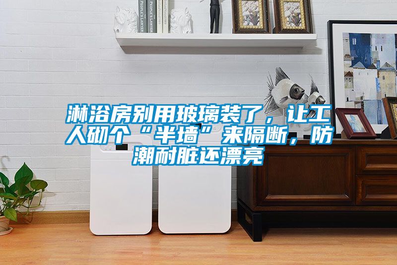 淋浴房別用玻璃裝了，讓工人砌個“半墻”來隔斷，防潮耐臟還漂亮