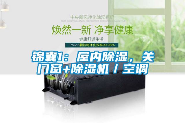 錦囊1：屋內(nèi)除濕，關門窗+除濕機／空調
