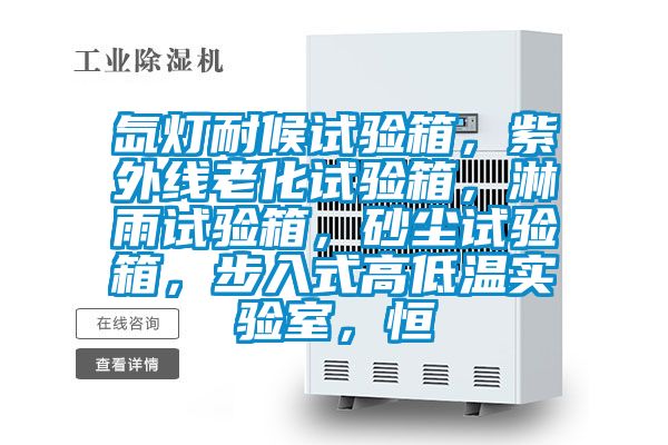 氙燈耐候試驗箱，紫外線老化試驗箱，淋雨試驗箱，砂塵試驗箱，步入式高低溫實驗室，恒