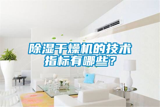 除濕干燥機的技術指標有哪些？