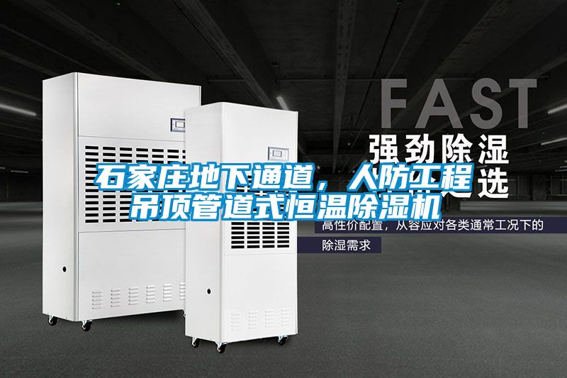 石家莊地下通道，人防工程吊頂管道式恒溫除濕機(jī)