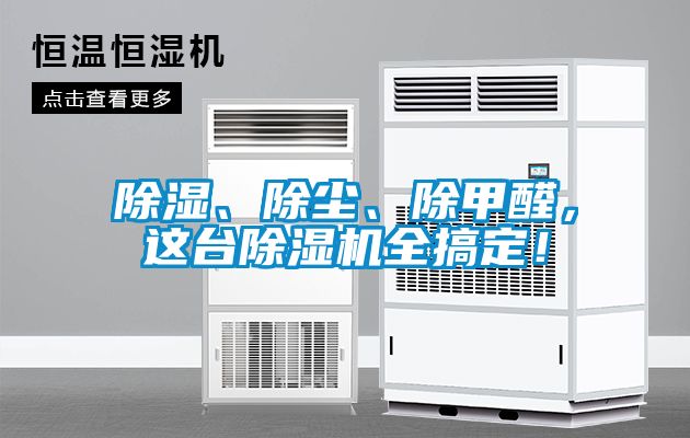 除濕、除塵、除甲醛，這臺(tái)除濕機(jī)全搞定！