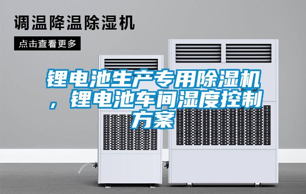 鋰電池生產(chǎn)專用除濕機(jī)，鋰電池車間濕度控制方案
