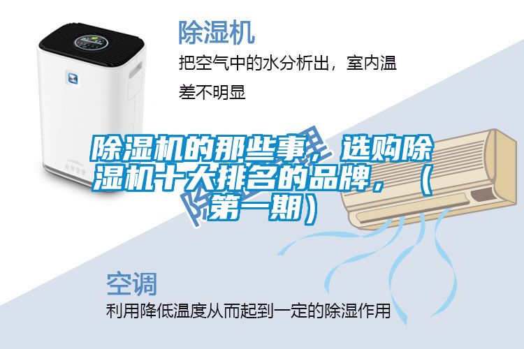 除濕機的那些事，選購除濕機十大排名的品牌，（第一期）