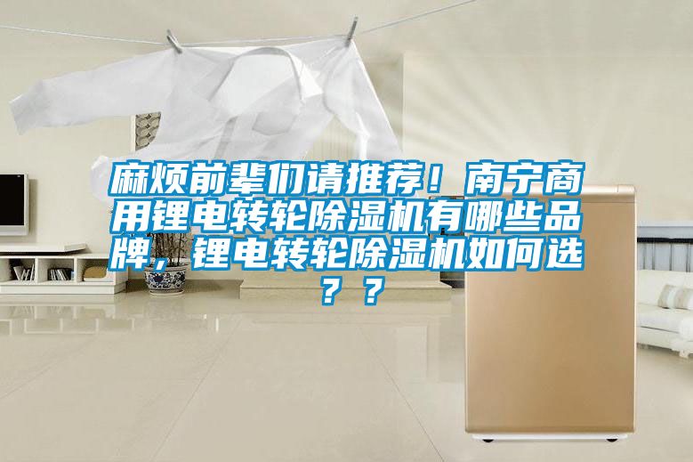 麻煩前輩們請推薦！南寧商用鋰電轉輪除濕機有哪些品牌，鋰電轉輪除濕機如何選？？